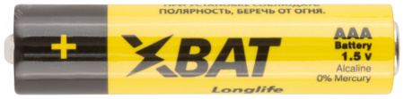 Элемент питания щелочной, 1.5 V, тип АAА, 4 шт