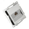 Розетка компьютерная 1-местная RJ-45 (механизм), серия Катрин, серебро