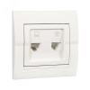 DERIY Розетка RJ45+RJ11 белый