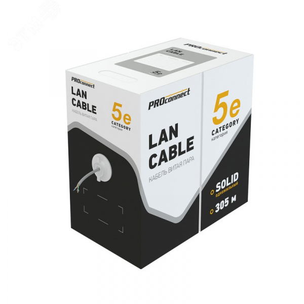 Витая пара LIGHT U/UTP 4PR 24AWG CCA CAT5e 305м