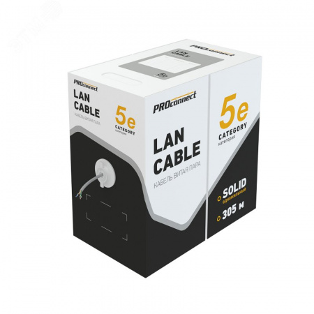 Витая пара LIGHT U/UTP 4PR 24AWG CCA CAT5e 305м