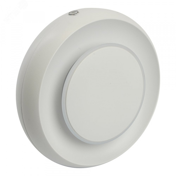 Ночник светодиодный 0.5w LED с датчиком освещенности круг белый