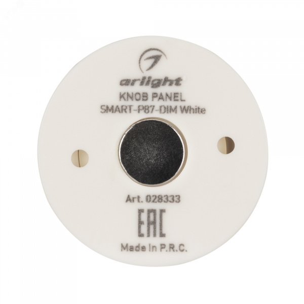 Панель Knob SMART-P87-DIM White (3V, 1 зона, 2.4G) (ARL, IP20 Пластик, 5 лет)