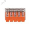 Клеммы монтажные многоразовые  PTC-5P 221-415 450V 32A 0,14-4.0mm2,  5 отверстий, прозрачные / 50шт.