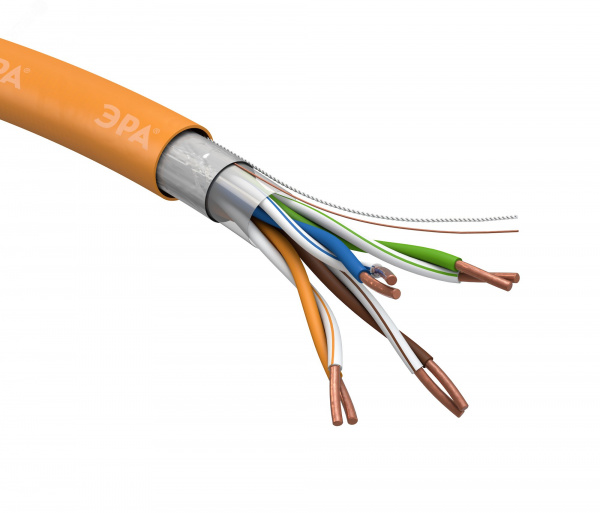 Кабель витая пара F/UTP 4x2x24 AWG Cat5e CU нг(А) HF 305м F-4-HF