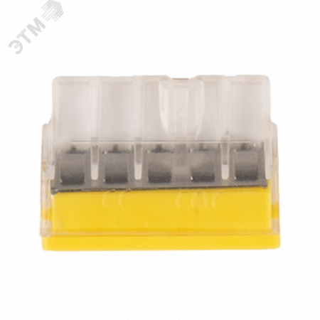 Клеммы монтажные PTC-5P 2273-245 450V 32A 0,14-4.0mm2 , 5 отверстий,  прозрачные, с пастой ,/ 50 шт.