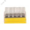 Клеммы монтажные PTC-5P 2273-245 450V 32A 0,14-4.0mm2 , 5 отверстий,  прозрачные, с пастой ,/ 50 шт.