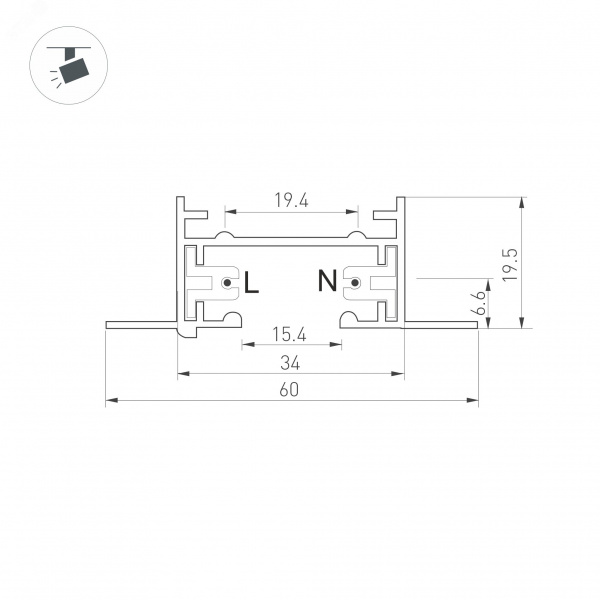 Светильник MAG-VIBE-LASER-L197-12W Day4000-MIX (BK, 24 deg, 48V, TUYA Zigbee) (IP20 Металл, 5 лет)