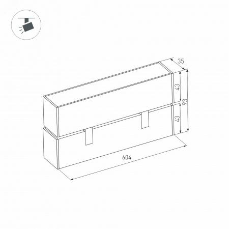 Светильник MAG-VIBE-LASER-L197-12W Day4000-MIX (BK, 24 deg, 48V, TUYA Zigbee) (IP20 Металл, 5 лет)