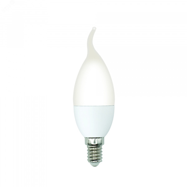 Лампа светодиодная LED-CW37-5W/4000K/E14/FR/SLS Форма свеча на ветру матовая Белый свет (4000K) ТМ Volpe