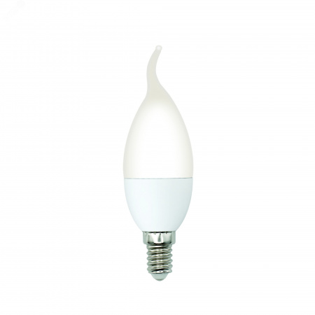 Лампа светодиодная LED-CW37-5W/4000K/E14/FR/SLS Форма свеча на ветру матовая Белый свет (4000K) ТМ Volpe