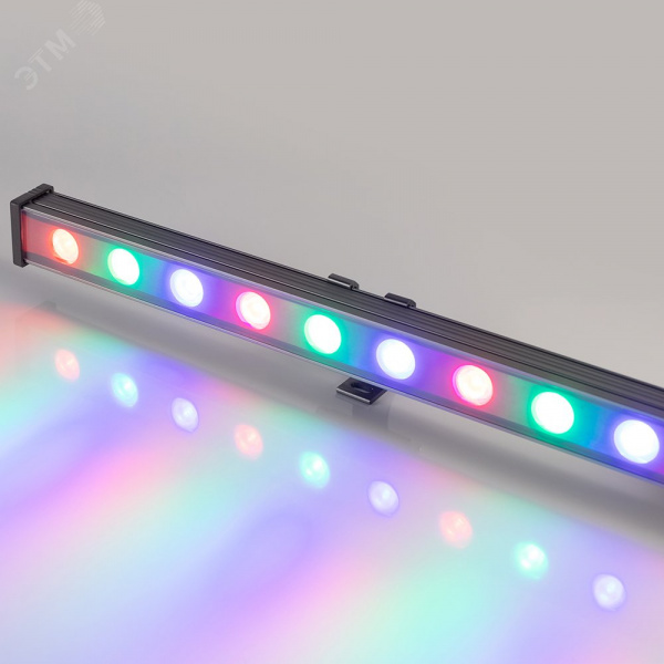 Прожектор светодиодный AR-LINE-1000M-24W-24V RGB (Grey, 30 deg, DMX512) (ARL, Закрытый)