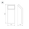 Светильник LGD-ECRAN-BOLL-H900-9W Warm3000 (GR, 108 deg, 230 В) (ARL, IP65 Металл, 3 года)