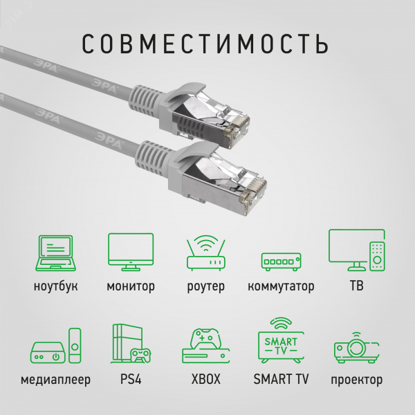 Патч корд SIMPLE F/UTP экранированный 2м категория 5e