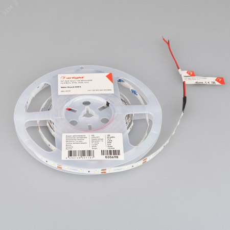 Лента светодиодная 4,8 Вт/м 12В IP20 6000K 60LED/м NT-A60-8mm SMD 3528 5 м