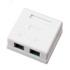 Розетка комбинированная внешняя. RJ-45(8P-8C) + RJ-11(6P-4C). UTP неэкраниров,