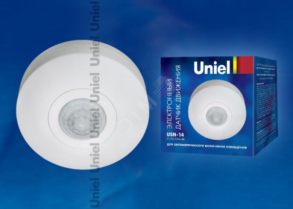 Датчик движения USN-14-360R-1200W-3LUX-6M-0,6-1,5m/s-WH