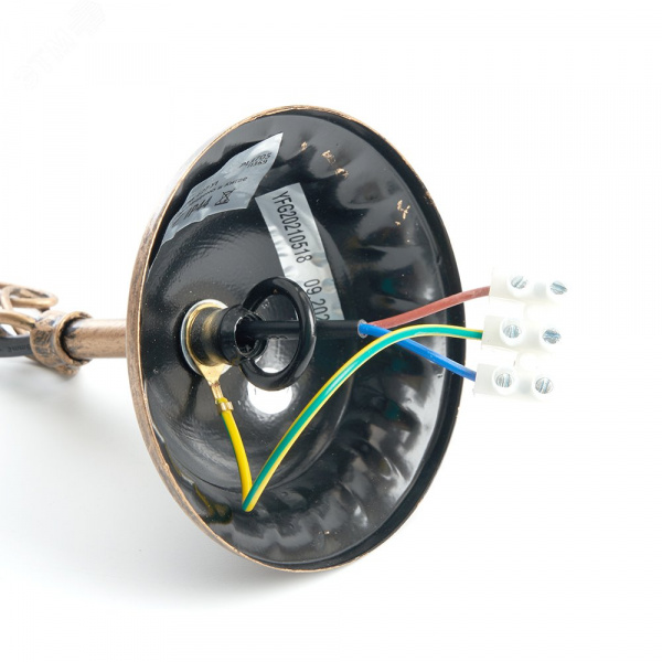 Светильник НСУ-60w цепь Е27 IP44 черное золото