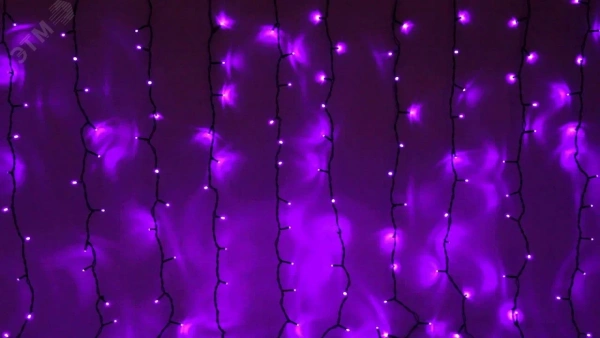 Гирлянда Световой занавес 625 LED 1.5х2.5 IP65 фиолетовая