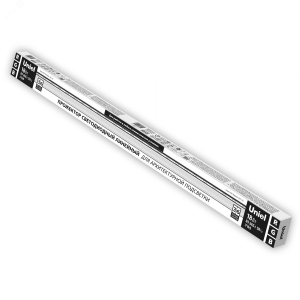 Прожектор светодиодный линейный ULF-L52-18W/RGB/L100 220V IP65 SILVER 1000мм RGB Алюминий