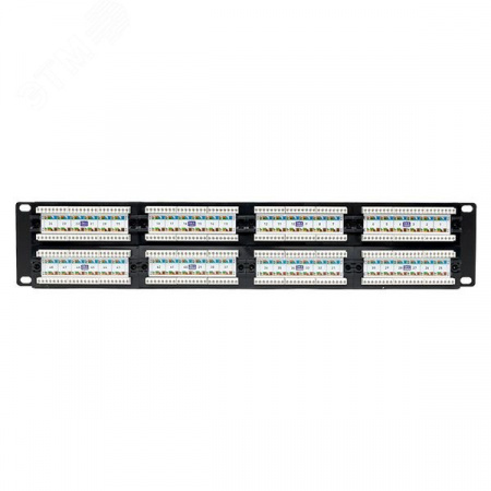 Патч-панель TERACOM PRO 19'Cat.6 2U неэкранированная UTP 48 портов RJ-45 Dual IDC