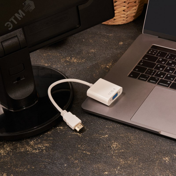 Переходник штекер HDMI - гнездо VGA, провод,