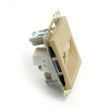 Розетка TV + компьютерная RJ-45 (механизм) серия Катрин золото STEKKER