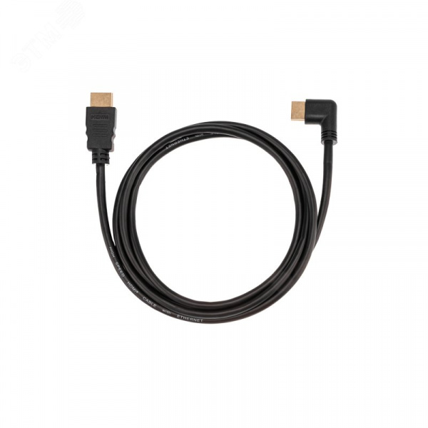 Кабель HDMI - HDMI 1.4, 1.5м, Gold, угловой