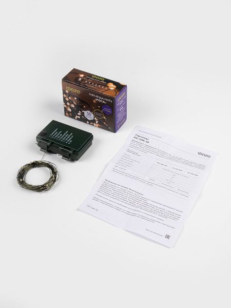 Гирлянда-роса уличная питание от батареек DC-G06-50Y 50 желтых microLED, 5.1 м, 8 режимов 3xAA
