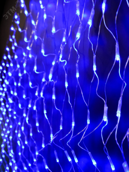 Электрогирлянда Сетка 144 LED уличная синяя