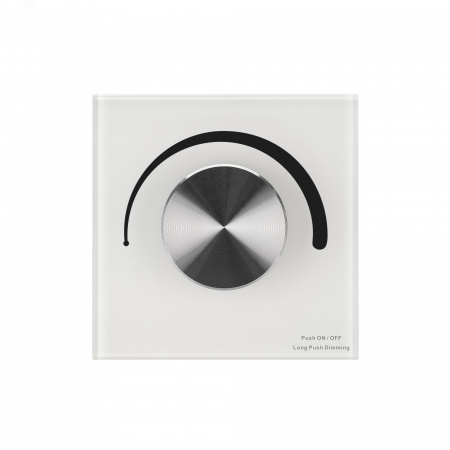 Панель SMART-P37-DIM-IN White (230V, 1.5A, TRIAC, Rotary, 2.4G) (ARL, IP20 Пластик, 5 лет)