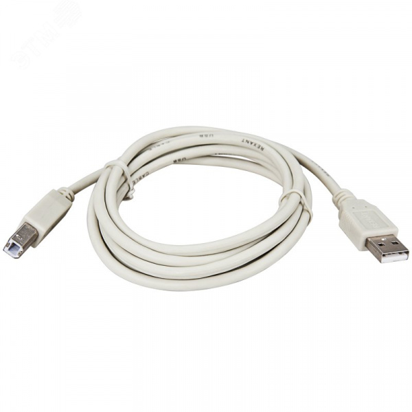 Кабель USB B - USB A, 1.8м., серый