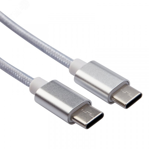 Кабель Type-C - Type-C 2,4A, 1m, PVC, white, 18-1835,