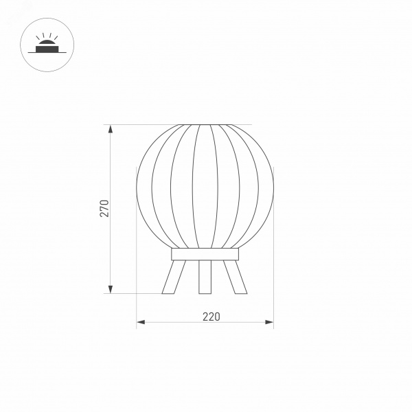 Светильник LGD-PEARL-TAB-7W Warm3000 (GR, 164 deg, 230 В) (ARL, IP65 Металл, 3 года)