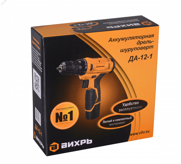 Дрель-шуруповерт аккумуляторная ДА-12-1 (1.5 А/ч)