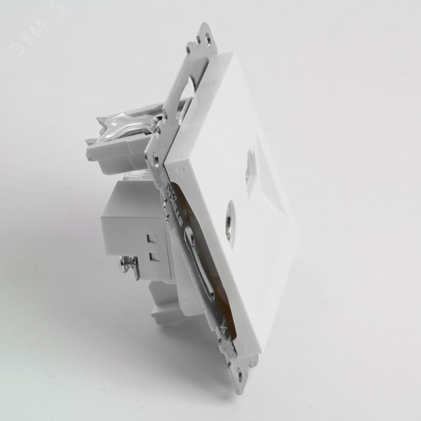 Розетка TV + компьютерная RJ-45 (механизм), серия Катрин, белый