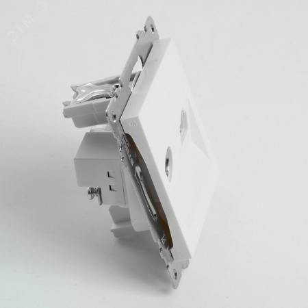 Розетка TV + компьютерная RJ-45 (механизм), серия Катрин, белый