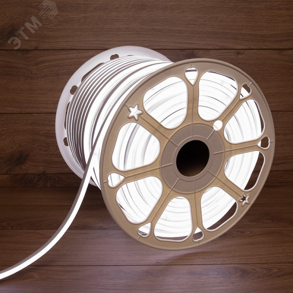 Неон гибкий LED SMD 8х16 мм, двухсторонний, белый, 120 LED/м, 100 м
