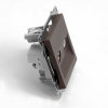 Розетка TV + компьютерная RJ-45 (механизм) серия Катрин шоколад STEKKER