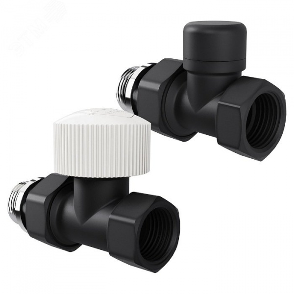 "Набор термостатический прямой Royal Thermo Design 1/2""М30х1,5 (Черный)"