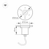 Светильник KT-AQUA-COLOR-R85-9W RGB (SL, 25 deg, 12V) (ARL, IP68 Металл, 3 года)