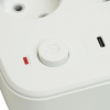 Удлинитель 3-местный c/з 3x1 мм2 3 м 250В 10А 4USB+2Type-C 2.4А Home белый