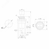 Выключатель-кнопка металл 220V 2А (2с) (ON)-OFF 7.2 красная Micro