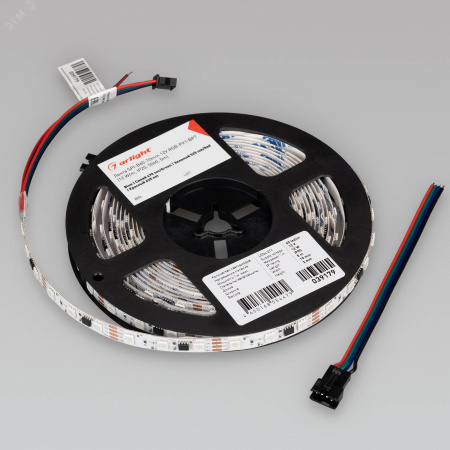 Лента светодиодная 12 Вт/м 12В IP20 RGB 60LED/м SPI-B60-10-12mm SMD 5060 5 м