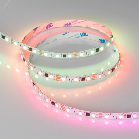 Лента светодиодная 12 Вт/м 12В IP20 RGB 60LED/м SPI-B60-10-12mm SMD 5060 5 м