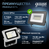 Прожектор светодиодный ДО 20 Вт 2200 Лм 6500К AC 220В IP65 102х28х125мм матированное закаленное стекло Qplus