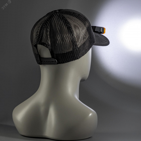 Фонарь налобный, аккумуляторный, LED, регулируемый ремень, крепление на кепку, датчик движения, 5 режимов работы, 5Вт+5Вт, 1200 мАч, 300Лм, IP44
