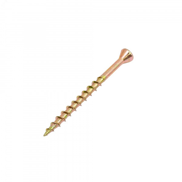 Саморез по дереву HOBAU 4.2x55 финишный потайная голова желтопассивированный (35 шт.)