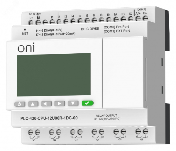 Модуль ЦПУ 4 DI 6 UI (0-10 В/DI) 2 UI (0-10 В/0-20 мА/DI) 6 RO 24В DC с Ethernet портом с экраном