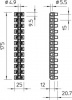 Колодка клеммная, 0.5-4,0 мм?, полипропилен, 450 V, 32 А, 2х рядная, белый